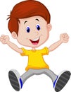 Happy boy cartoon Royalty Free Stock Photo