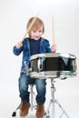 Happy boy with drum Royalty Free Stock Photo