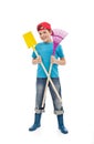 Happy boy with gardening tools Royalty Free Stock Photo