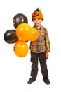 Happy boy with Halloween balloons Royalty Free Stock Photo