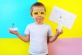 Happy boy holding a toy sink and a soap. Wash your hands. Health care concept. Royalty Free Stock Photo