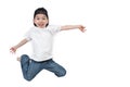 Happy boy jumping Royalty Free Stock Photo