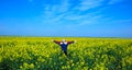 Happy boy on meadow Royalty Free Stock Photo