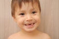 Happy boy with missing front teeth Royalty Free Stock Photo