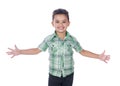 Happy Boy With Open Arms Royalty Free Stock Photo