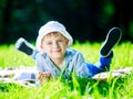 Happy boy outdoor Royalty Free Stock Photo