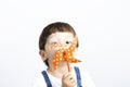 Happy Boy Playing with Pinwheel Royalty Free Stock Photo