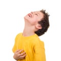 Happy boy portrait on white Royalty Free Stock Photo