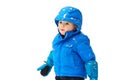 Happy Boy in a Snowsuit - Isolated