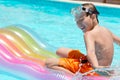 Happy boy in swimming pool Royalty Free Stock Photo