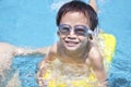 Happy boy in Swimming Pool Royalty Free Stock Photo