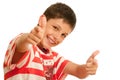 Happy boy with thumbs up Royalty Free Stock Photo