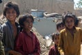 Happy boys pictures in floods affected areas of Sindh Royalty Free Stock Photo
