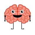 Happy brain cartoon image