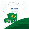 Happy Brazil Independence Day Poster Vector Template Design Illustration