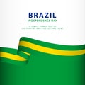 Happy Brazil Independence Day Vector Template Design Illustration Royalty Free Stock Photo