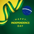 Happy Brazil Independent Day Vector Template Design Illustration