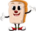 Happy bread cartoon