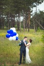 Happy bride and groom celebrating wedding day. Kissing married couple. Long family life concept