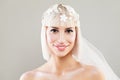 Happy Bride Woman. Beautiful Blonde Fashion Model Royalty Free Stock Photo