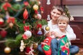 Happy brothers. Christmas photo