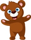 Happy brown bear cartoon