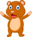 Happy brown bear cartoon Royalty Free Stock Photo