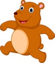 Happy brown bear cartoon Royalty Free Stock Photo