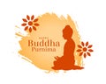 happy buddha purnima festive background with splatter effect