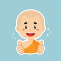 Happy Budha Character Sticker