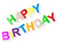 Happy burthday color text Royalty Free Stock Photo