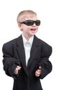 Happy business-boy Royalty Free Stock Photo