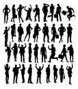 Happy Business People Silhouettes, vector design