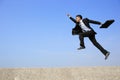 Happy business man jump Royalty Free Stock Photo