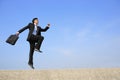 Happy business man jump Royalty Free Stock Photo