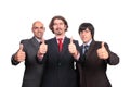 Happy business men with thumbs up Royalty Free Stock Photo