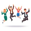 Happy business people celebrating their success Royalty Free Stock Photo