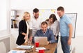 Happy business people team together have fun in office Royalty Free Stock Photo