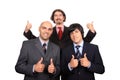 Happy business team with thumbs up Royalty Free Stock Photo