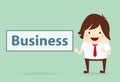 Happy businessman with business content, business concept Royalty Free Stock Photo