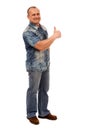 Happy businessman showing thumbs up sign Royalty Free Stock Photo