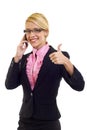 Happy businesswoman Royalty Free Stock Photo