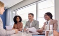 Happy busy executive management team office people having business meeting. Royalty Free Stock Photo