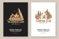 Happy camper. Be wild. Vector. Concept for shirt or logo, print, stamp or tee. Flyer, brochure, banner, poster design Royalty Free Stock Photo