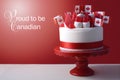 Happy Canada Day celebration cake