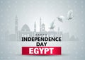 Happy Canada day. flying dove with Canada flag. vector illustration designhappy independence day Egypt. flying dove with Egyptian Royalty Free Stock Photo