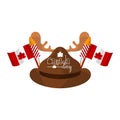 Happy canada day graphic design Royalty Free Stock Photo