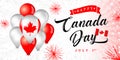 Happy Canada Day greeting banner