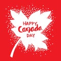 Happy Canada Day with Maple Leaves. Royalty Free Stock Photo