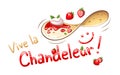 Happy Candlemas in French : Vive la Chandeleur Royalty Free Stock Photo